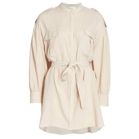 NWT MUNTHE Split Tie-Waist Shirtdress in Kit - Picture 4 of 8